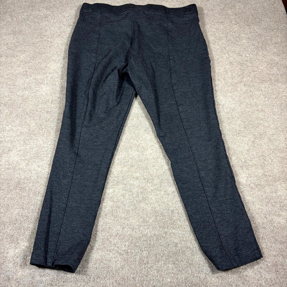 Annie Klein Ankle Pants Women's XL Dark Gray Stretch Elastic Waistband Pull On - Picture 4 of 12